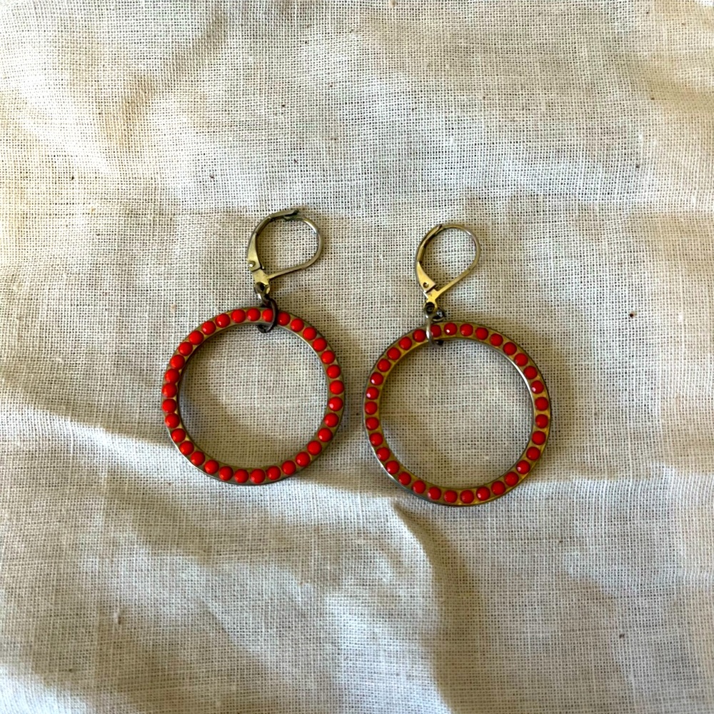 Gold and Orange earrings from Monkees Boutique.